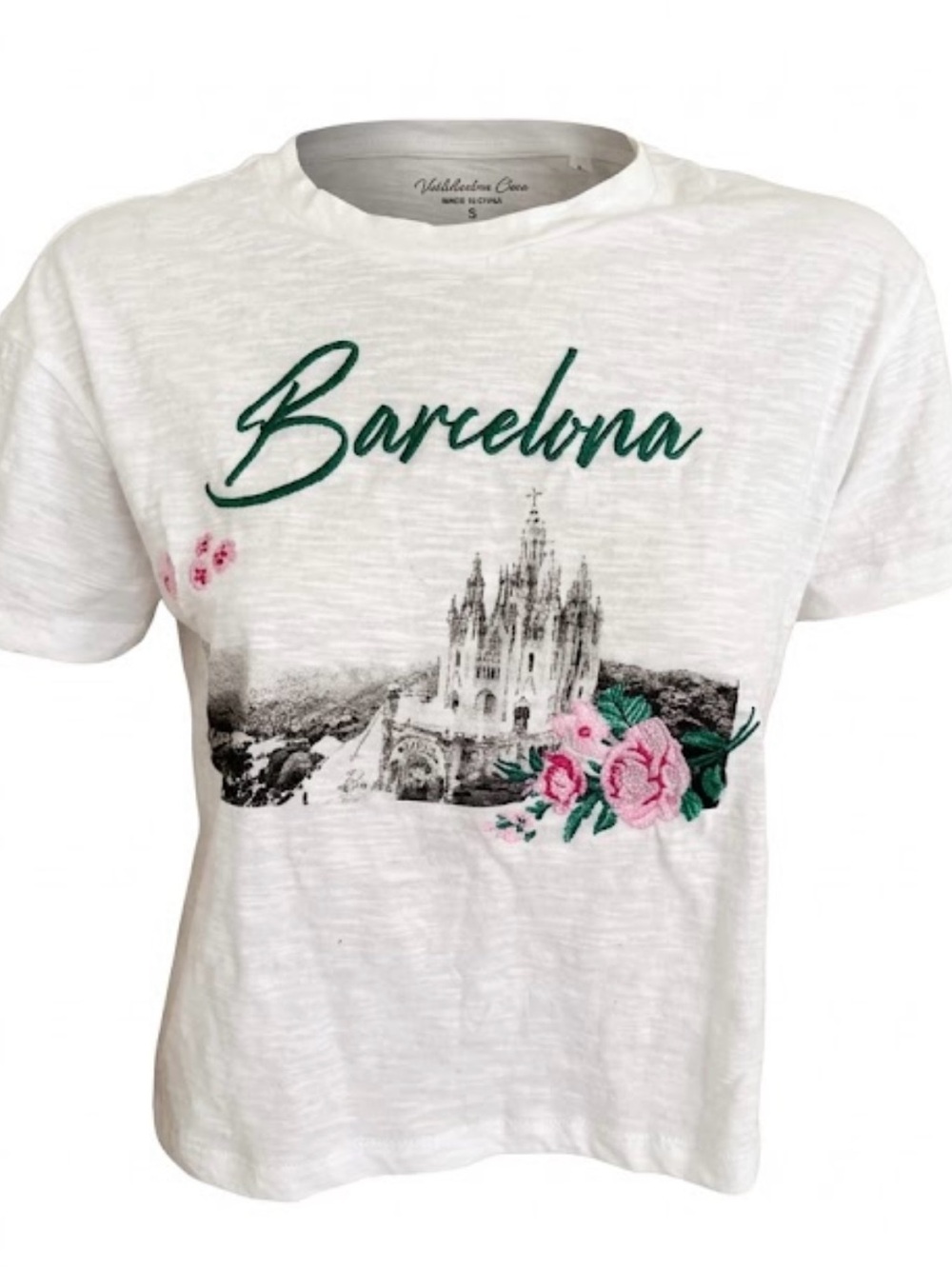 Rebellious One Barcelona Graphic Tee White Floral